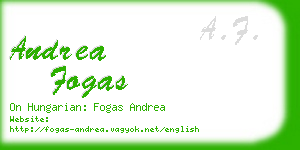 andrea fogas business card